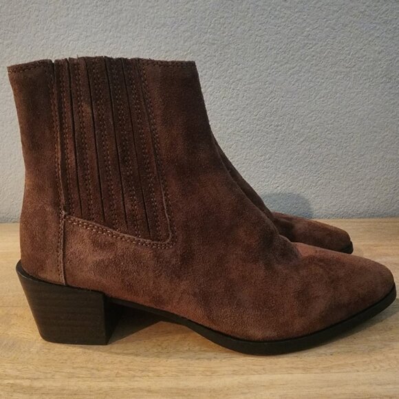 Rag & Bone Rover Ankle Boot Brown Chestnut Leather Suede Womens US 8 / EU 38